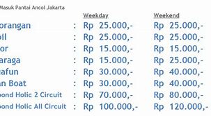 Ancol Tiket Harga